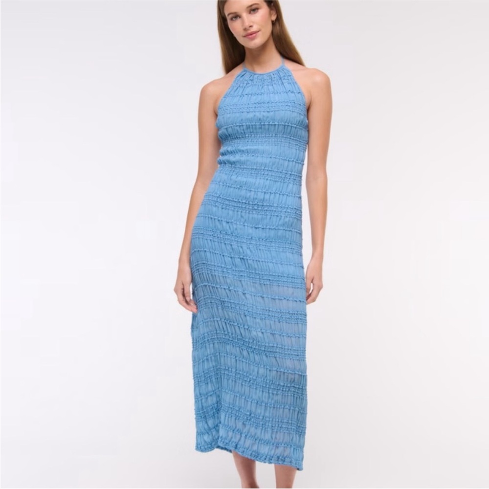 Abercrombie & Fitch Light Blue Midi Dress